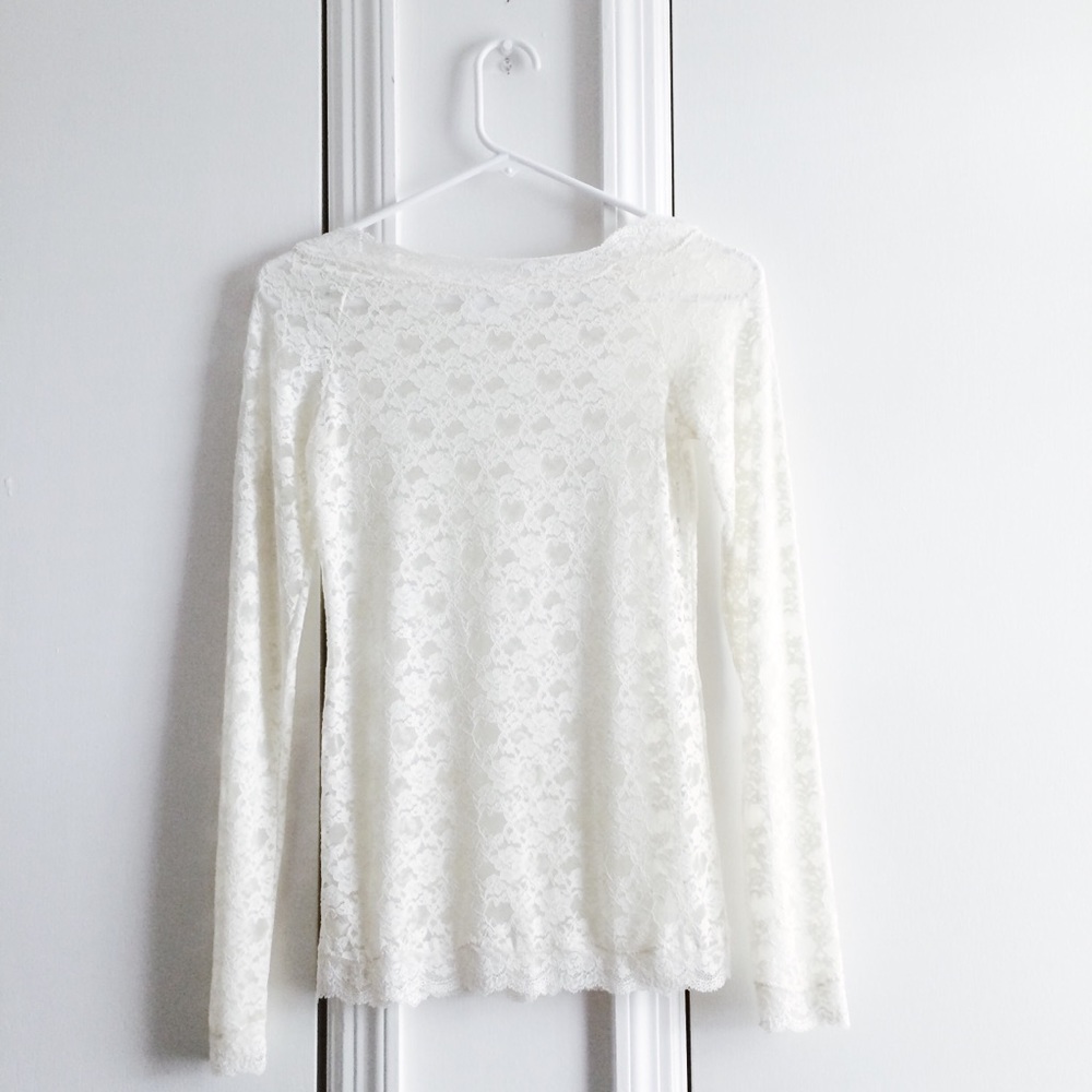 Free People All Over Lace Long Sleeve Top - Picture 4 of 4